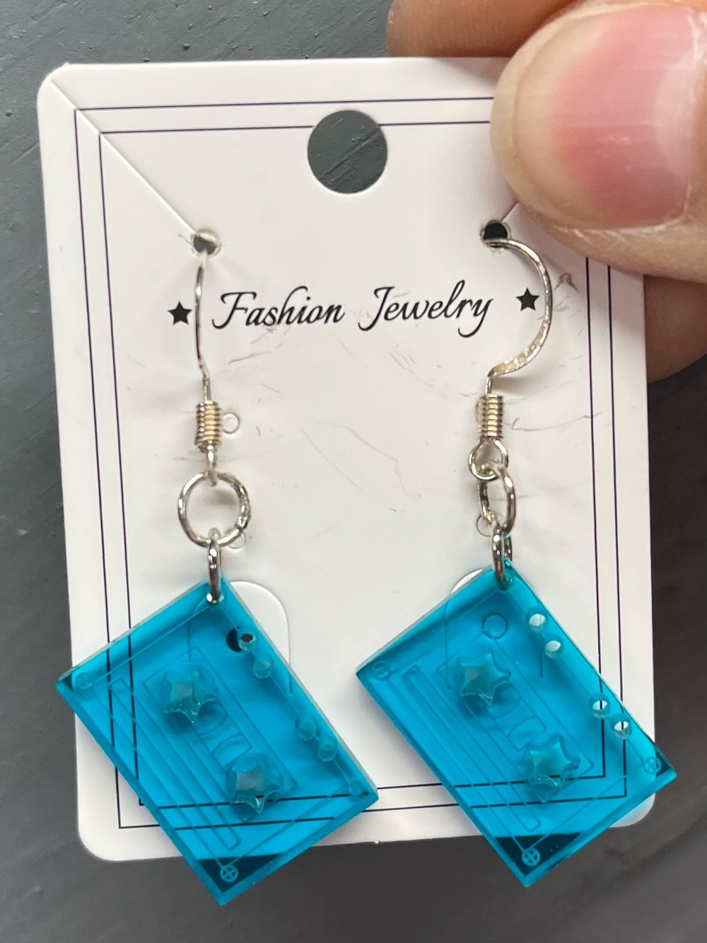 Handmade Neon Cassette Hook Earrings Set